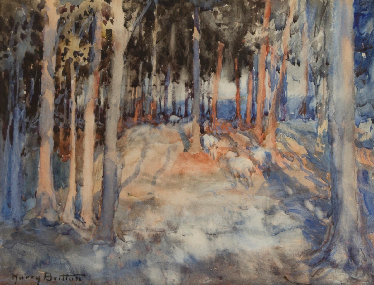 Harry Britton, Evening Glow, watercolour