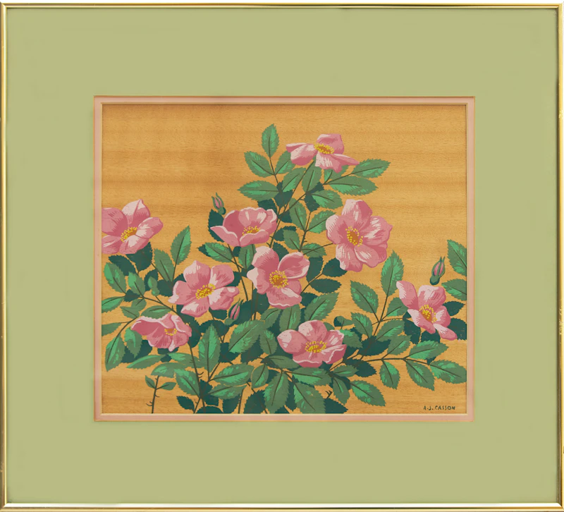 Alfred Joseph Casson, Early Wild Roses, silkscreen on veneer - view 2