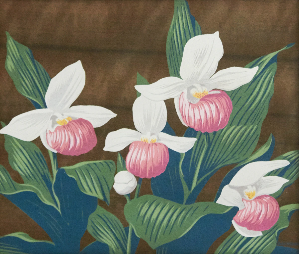 Alfred Joseph Casson, Floral Still Life, silkcreen on veneer