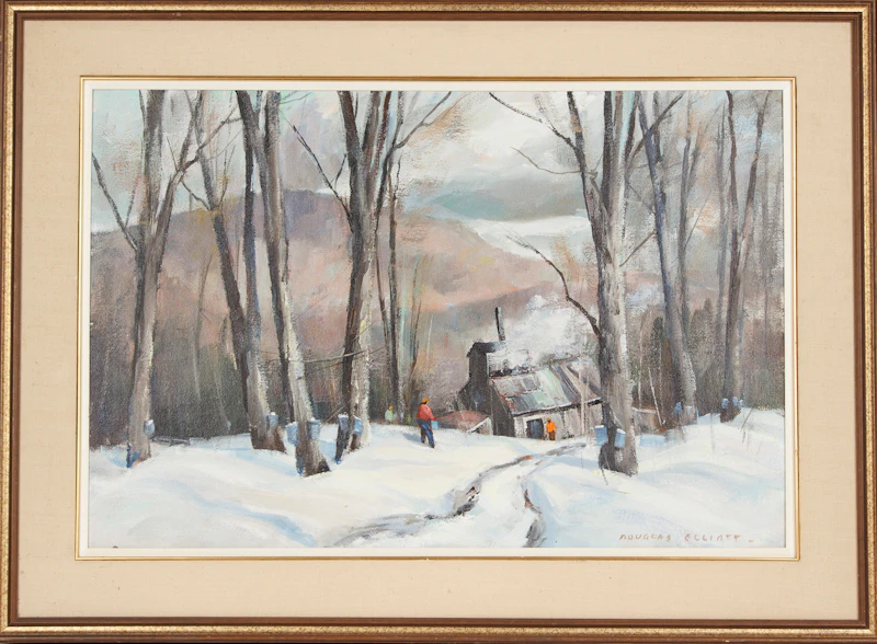 Douglas Ferguson Elliott, Hillside Sugarbush, Quebec, acrylic on board - view 2