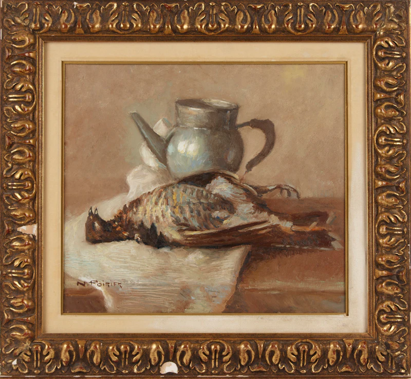 Narcisse Poirier, Still Life, oil on canvas - view 2