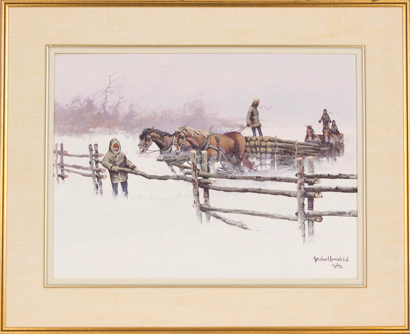Michael Lonechild, Cold Bitter Day, acrylic on canvas - view 2