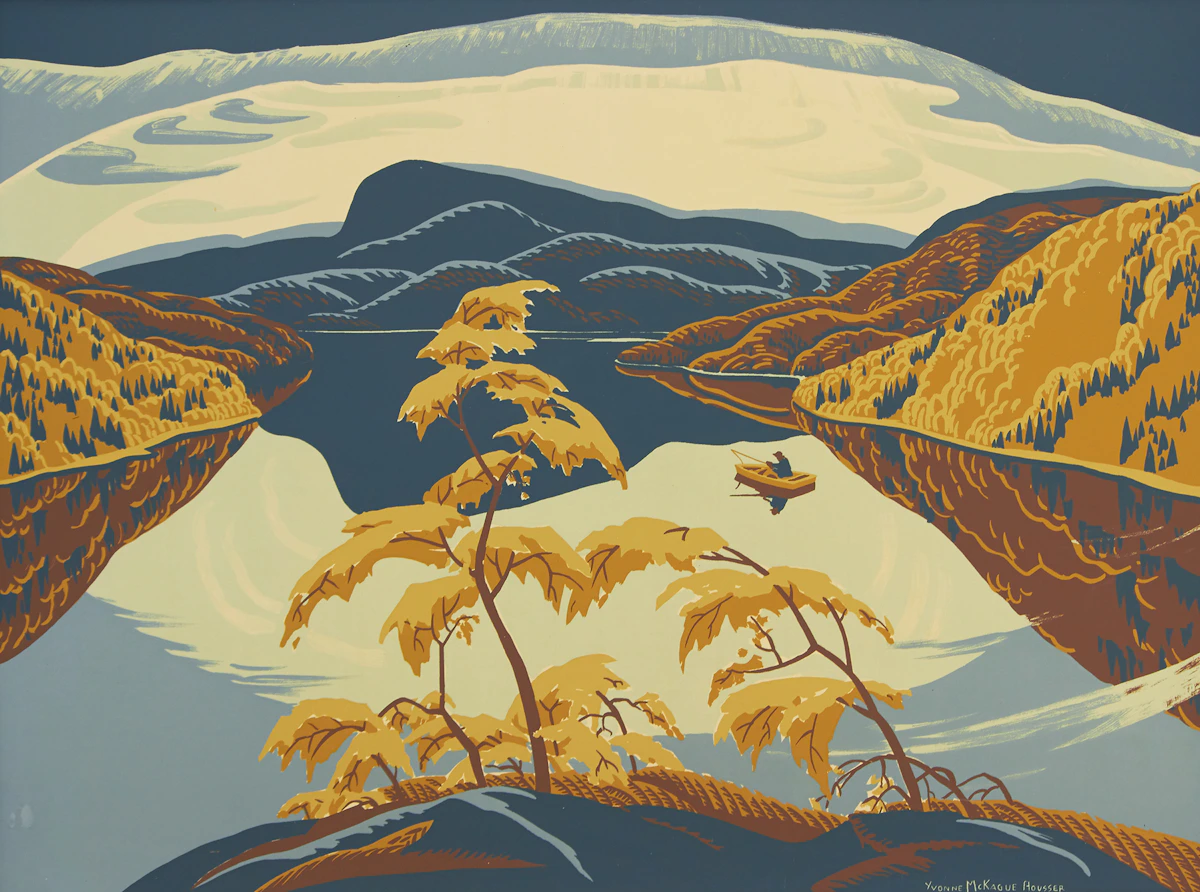 Yvonne McKague Housser, Evening, Nipigon River, Sampson Matthews Silkcreen