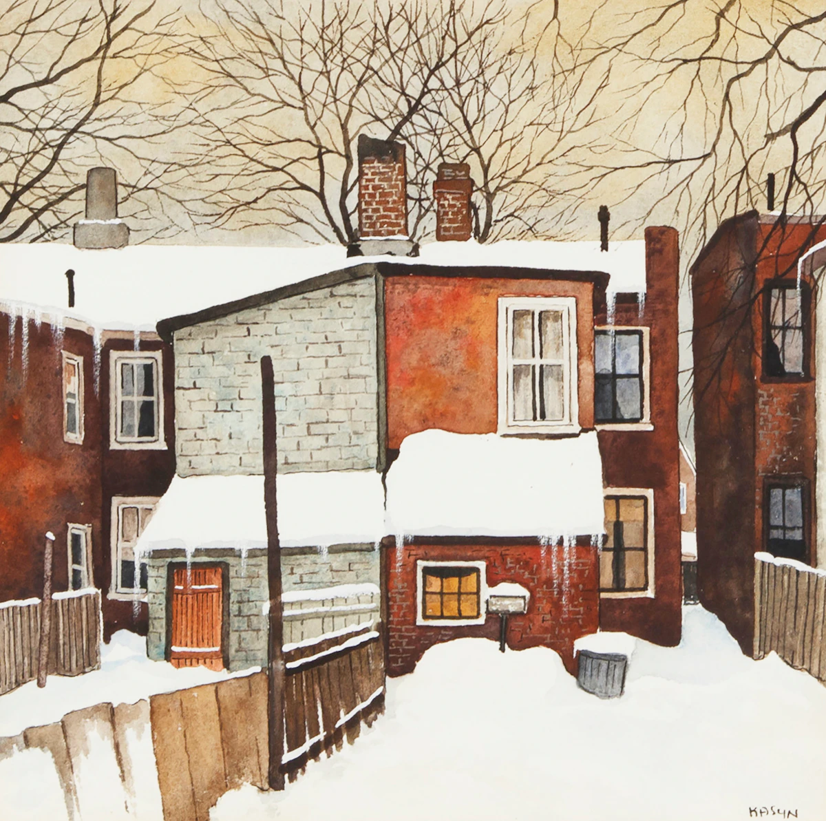 John Kasyn, “Houses of Blocks” on Wellesley Street, watercolour