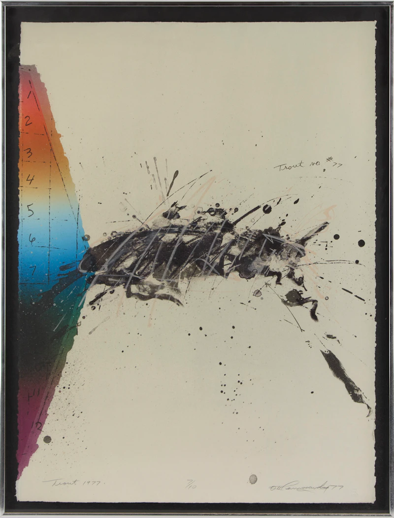 Otis Tamasauskas, Trout, colour lithograph, 1977 - view 2