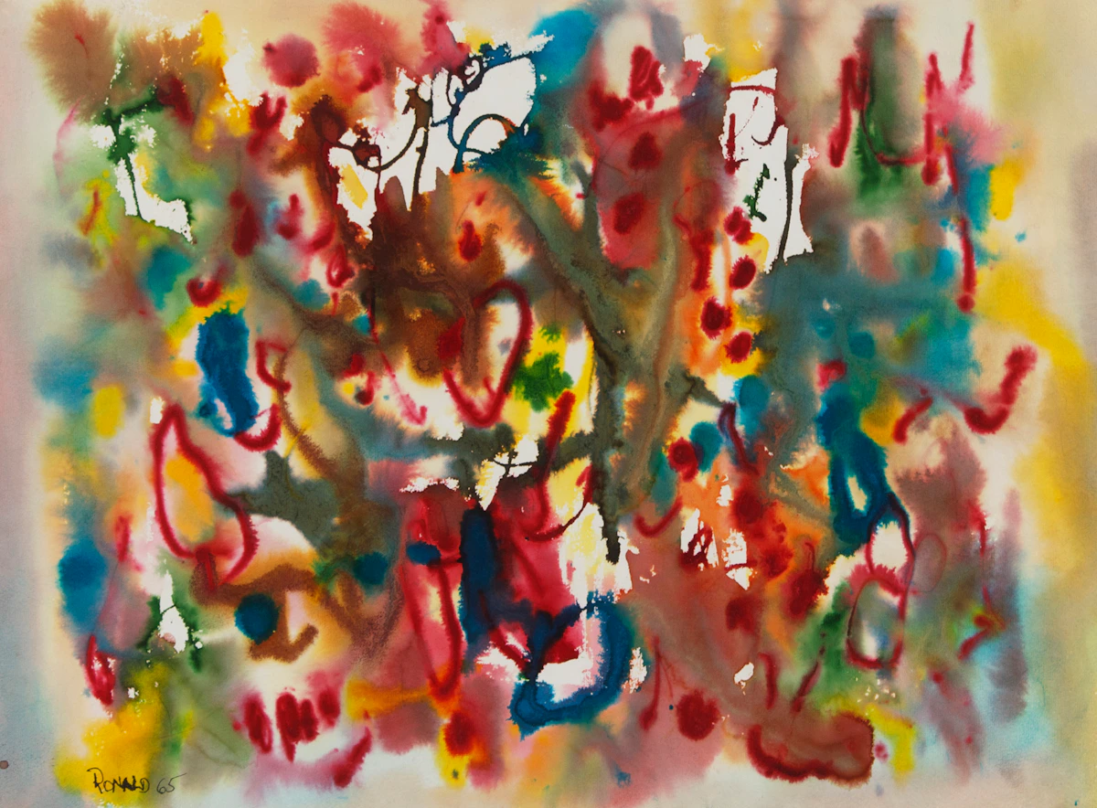 William Ronald, Untitled, gouache on paper, 1965