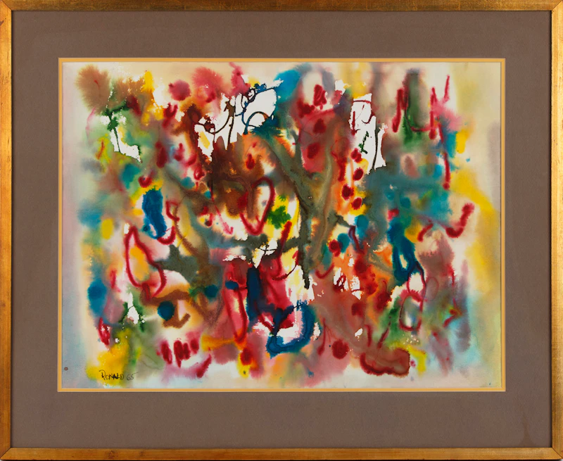 William Ronald, Untitled, gouache on paper, 1965 - view 2
