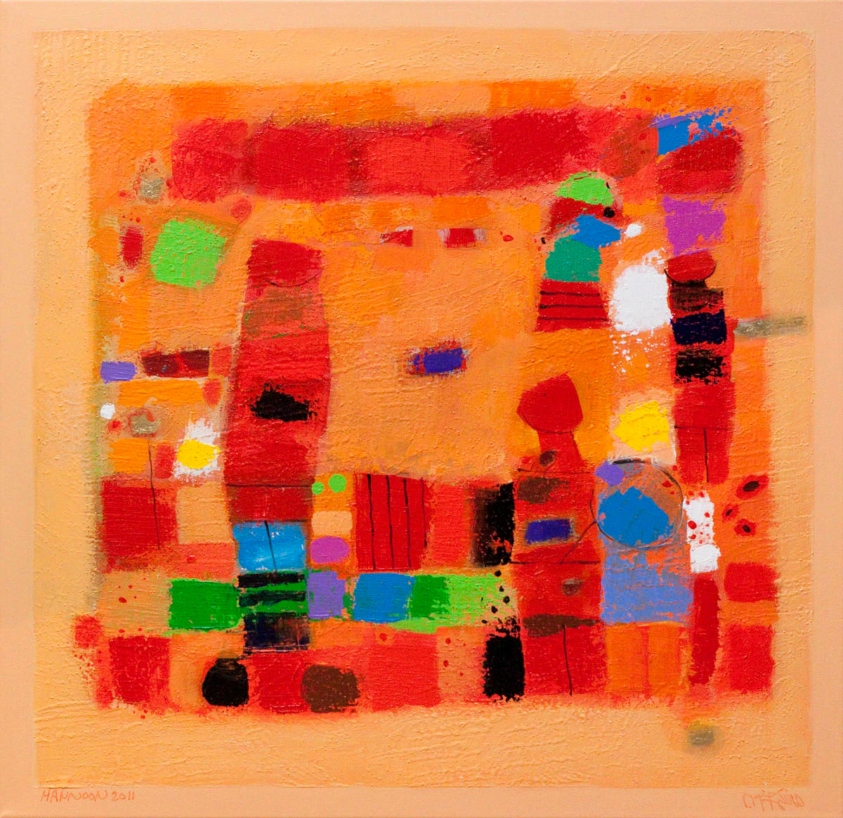 Hashim Hannoon, Friendly Atmosphere, acrylic, 2011