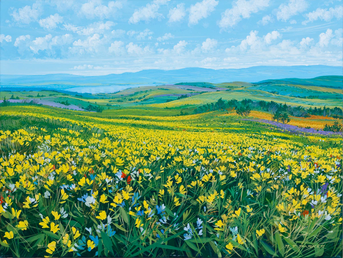 Randolph Parker, Colours of Spring, acrylic on canvas, 2015