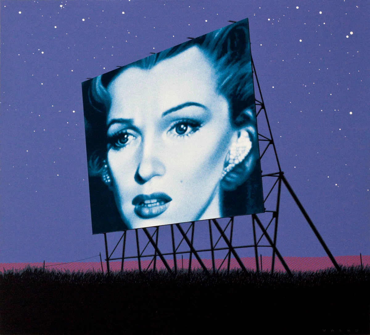 Andrew Valko, Marilyn Visits the Prairies, serigraph, 2012
