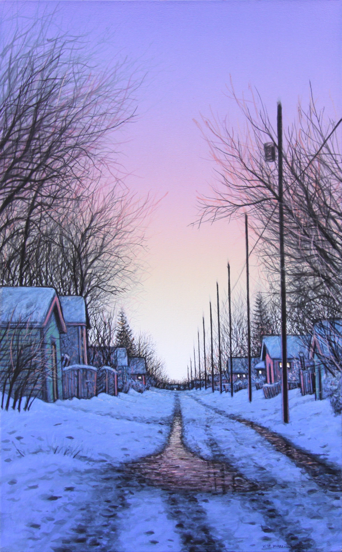 Wilf Perreault, Evening Reflections, acrylic on canvas, 2015