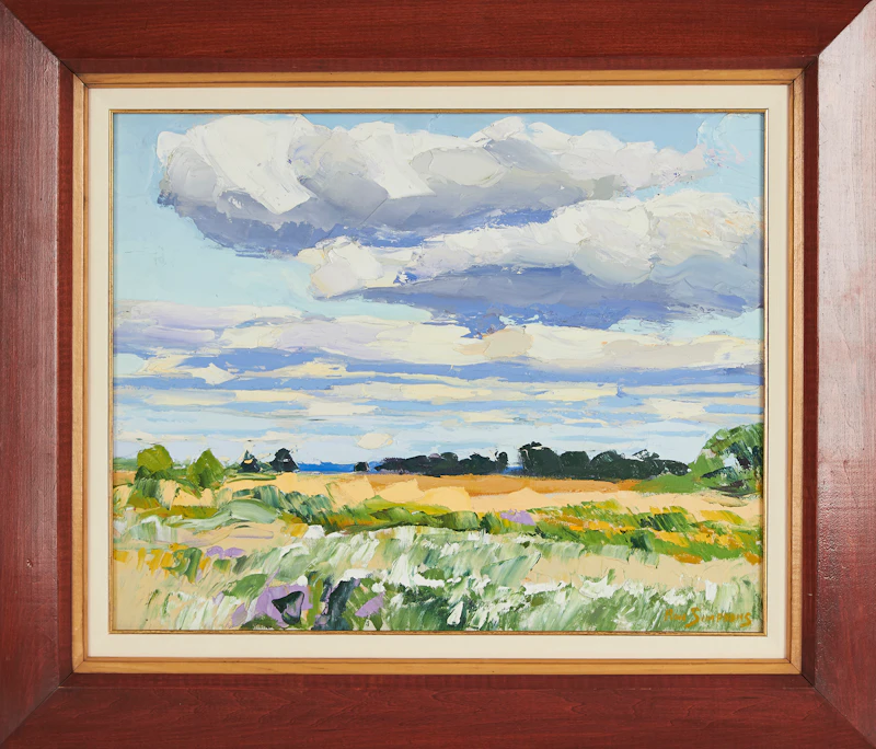 Ron Simpkins, Clouded Landscape, oil on canvas - view 2