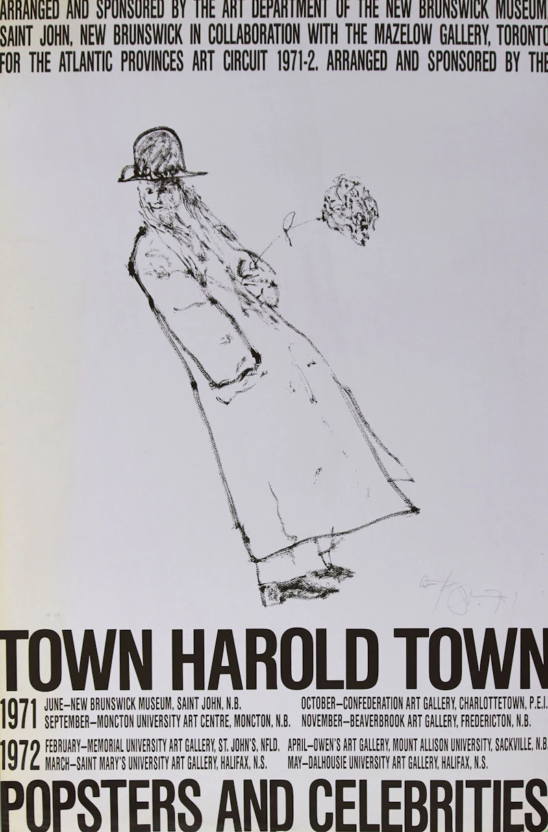 Harold Barling Town, Ontario Place (Recent Paintings, Mazelow Gallery, Dec. 1-Dec. 30, 1970); Harold Town: Popsters and Celebrities, pair of posters - view 2