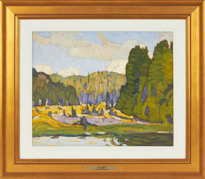 Peter Clapham Sheppard, Summer Near Kearney, oil on board - view 2