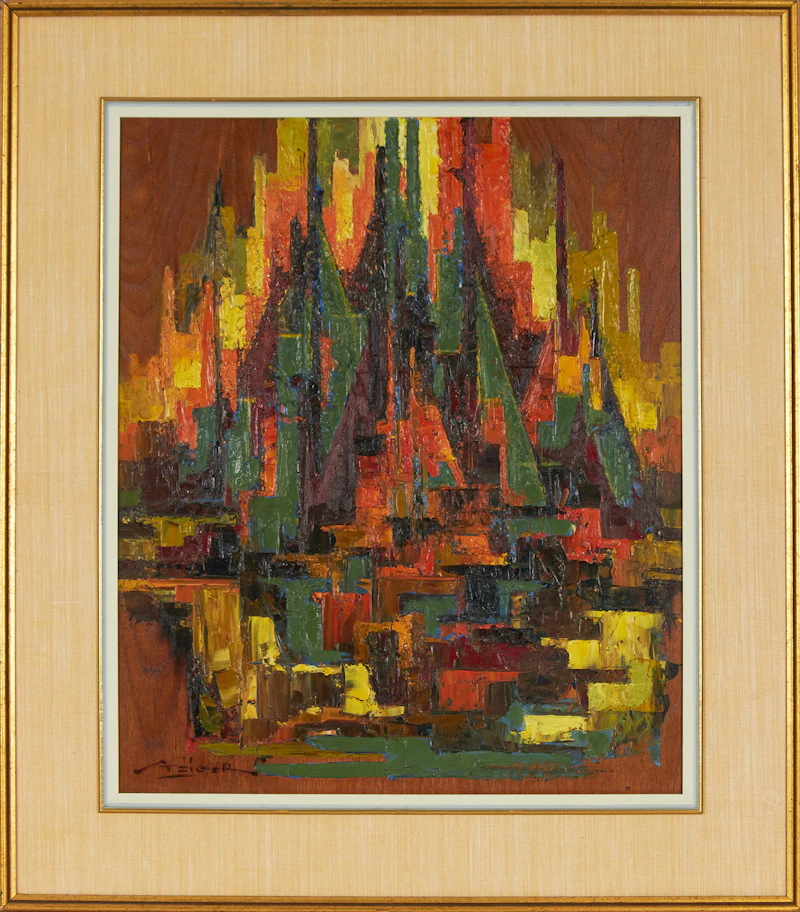 Frederic Steiger, Maritime Composition, oil on board - view 2