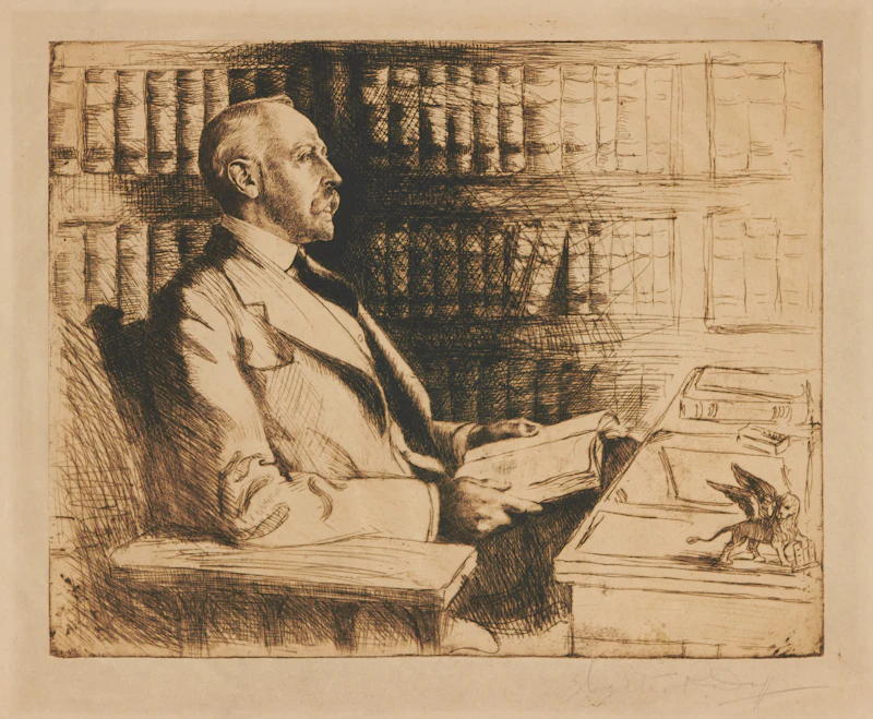 Walter Raymond Duff, H.S. Osler, K.C., etching, circa 1915 - view 2