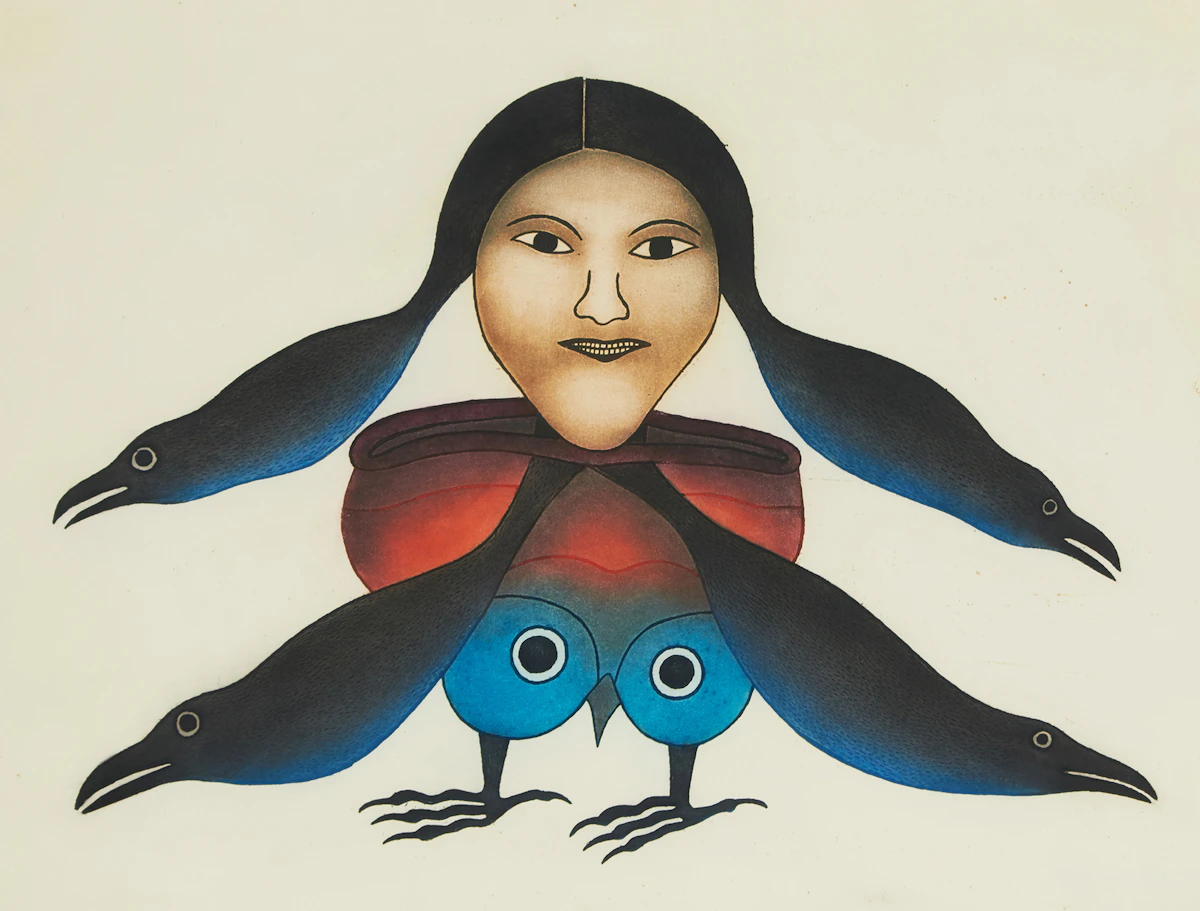Kenojuak Ashevak, Timmiaruqsimajug, etching and aquatint, 2002