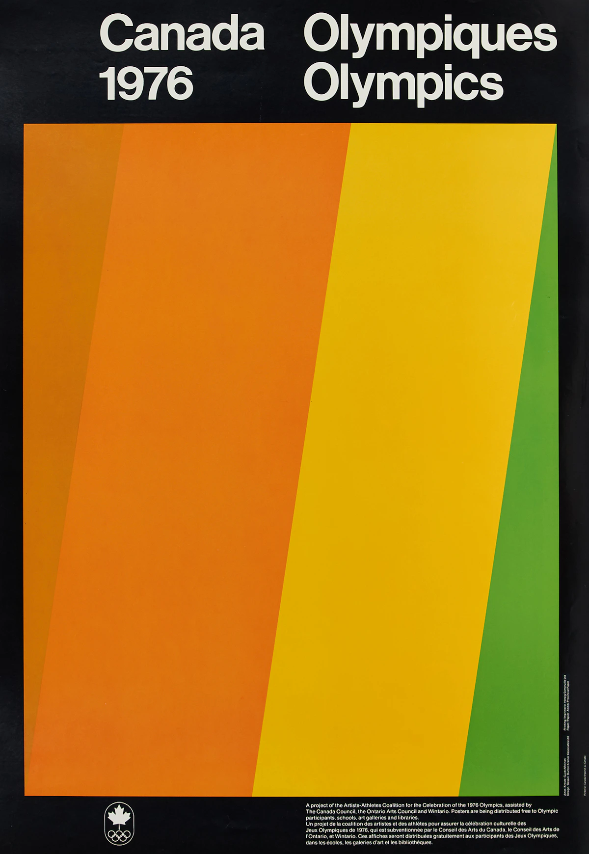 Guido Molinari; Jacques Hurtubise; Ken Lochhead; Robin MacKenzie, Four 1976 Olympic Canada Posters, four posters, 1976