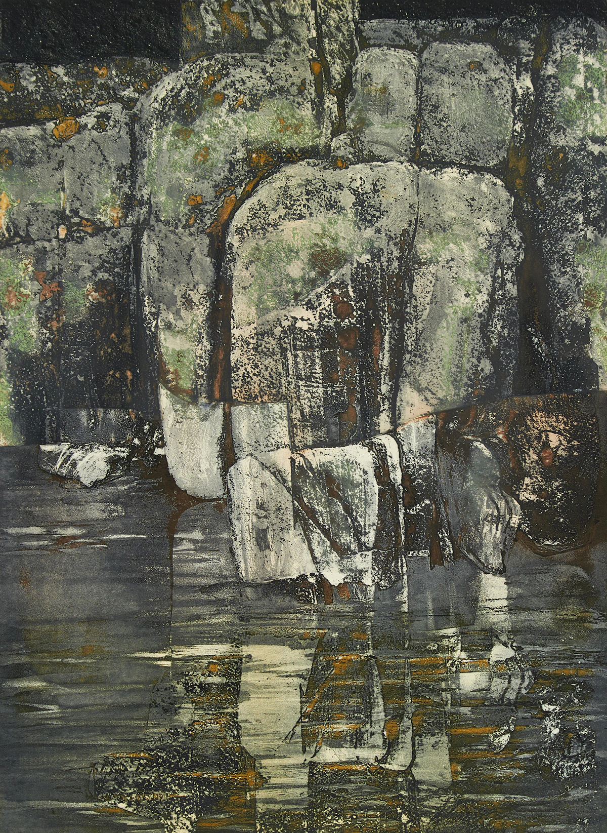 Edward John Bartram, Rock Ledge #21 (Precambrian Shield Series), colour etching, 1980