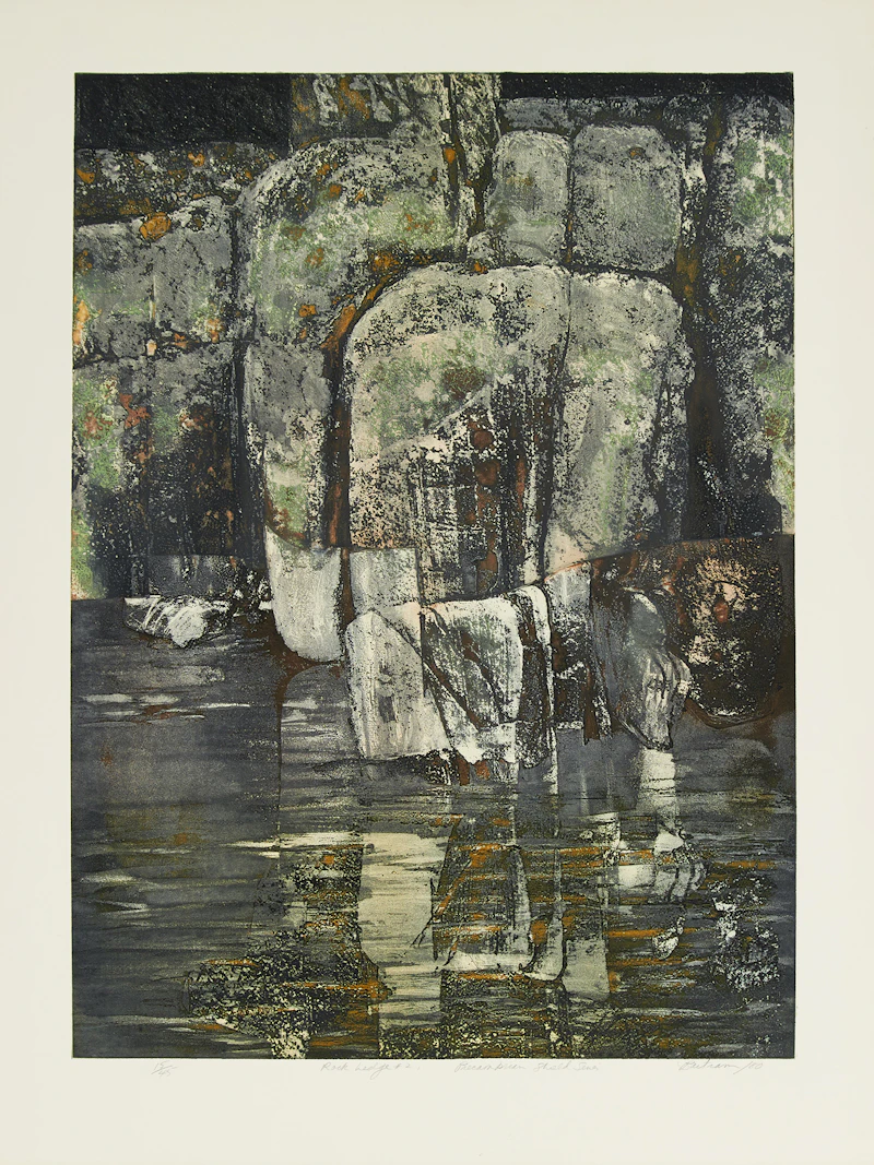 Edward John Bartram, Rock Ledge #21 (Precambrian Shield Series), colour etching, 1980 - view 2