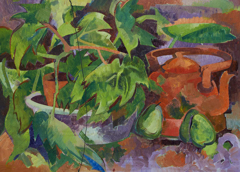 Claire Shoniker, Pitcher and Geranium, Acrylic on panel - view 3
