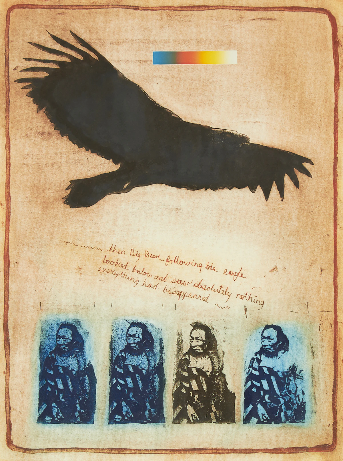 Carl Beam, Everything Had Disappeared, colour etching