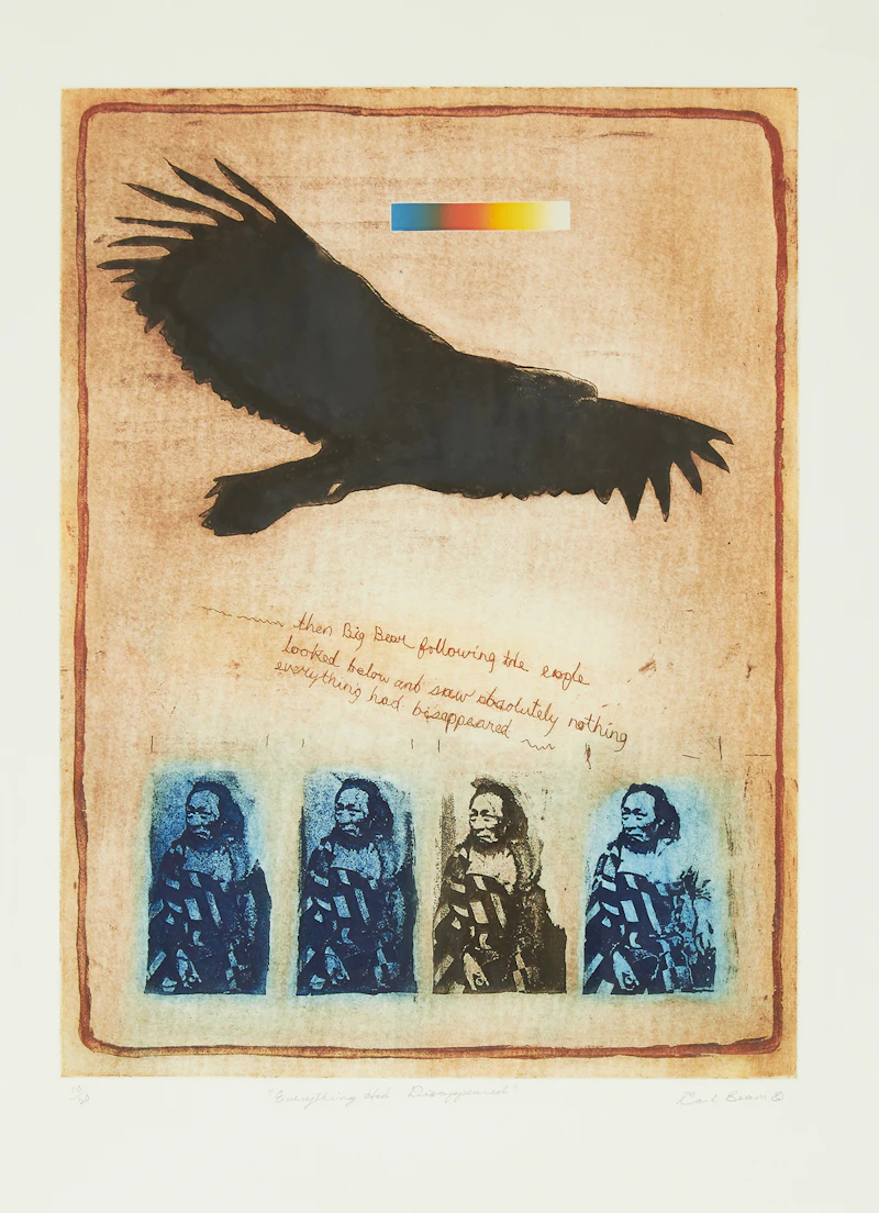 Carl Beam, Everything Had Disappeared, colour etching - view 2