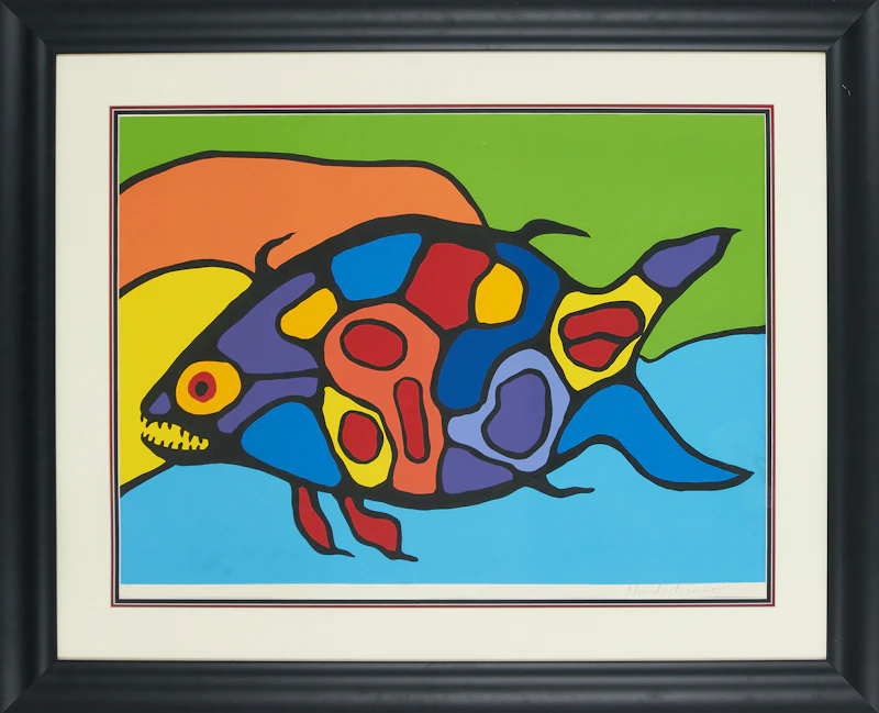 Norval Morrisseau, Soul Floating in Cosmic Sea, colour serigraph - view 2