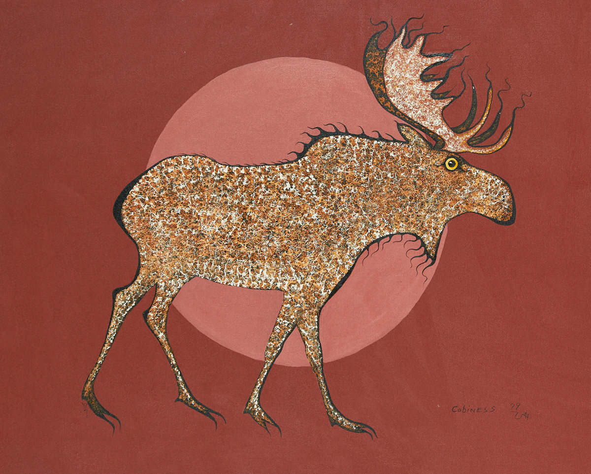 Eddy Cobiness, Moose (Twig Eater), acrylic on canvas, 1979