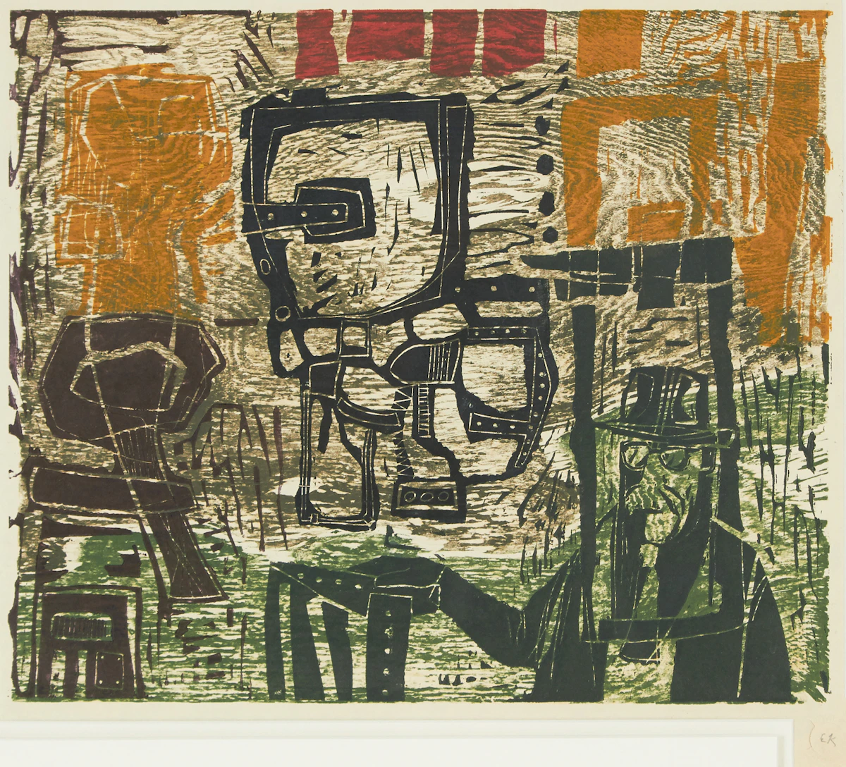 Bert Kloezeman, Abstract Composition, lithograph
