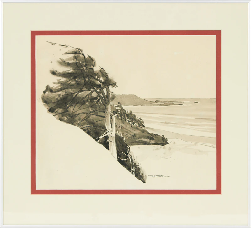 Alan Caswell Collier, Vancouver Island, ink and watercolour - view 2