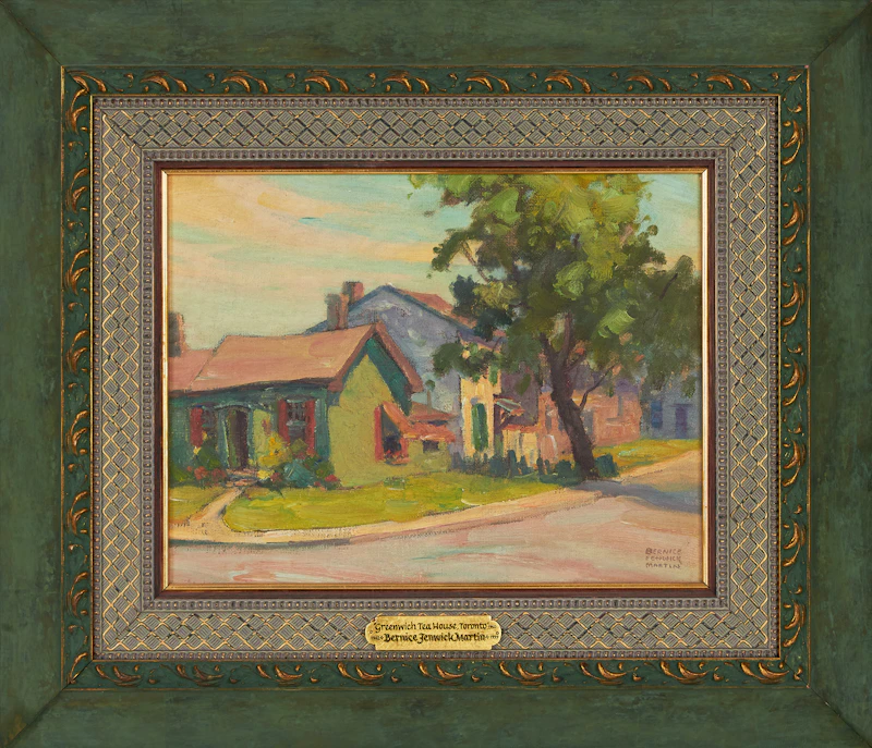 Bernice Fenwick Martin, House at Gerrard and Elizabeth Streets, oil on board - view 2