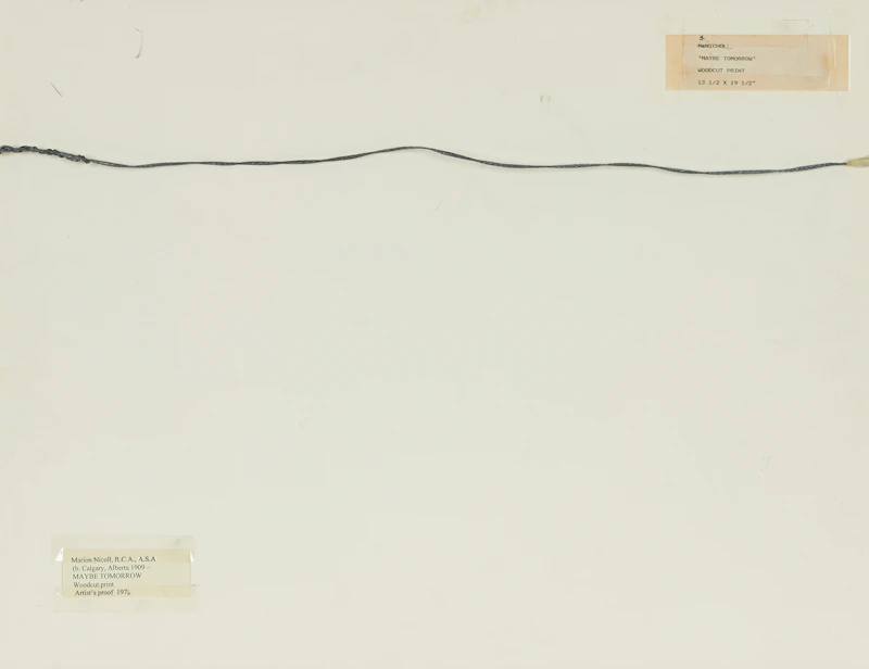 Marion Florence S. Mackay Nicoll, Maybe Tomorrow, colour woodcut, 1976 - view 3