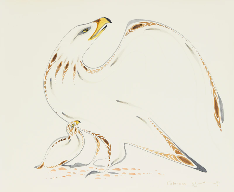 Eddy Cobiness, Loons; Grouse; Eagle, three watercolours, 1989 - view 3