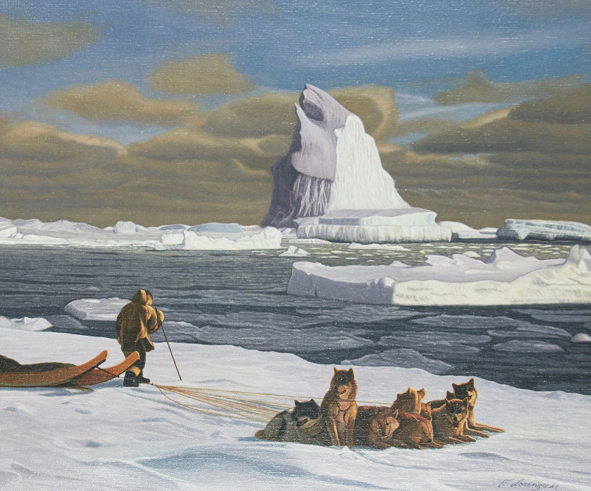 Lorenzo Fracchetti, Arctic Landmark, oil on canvas, 1985