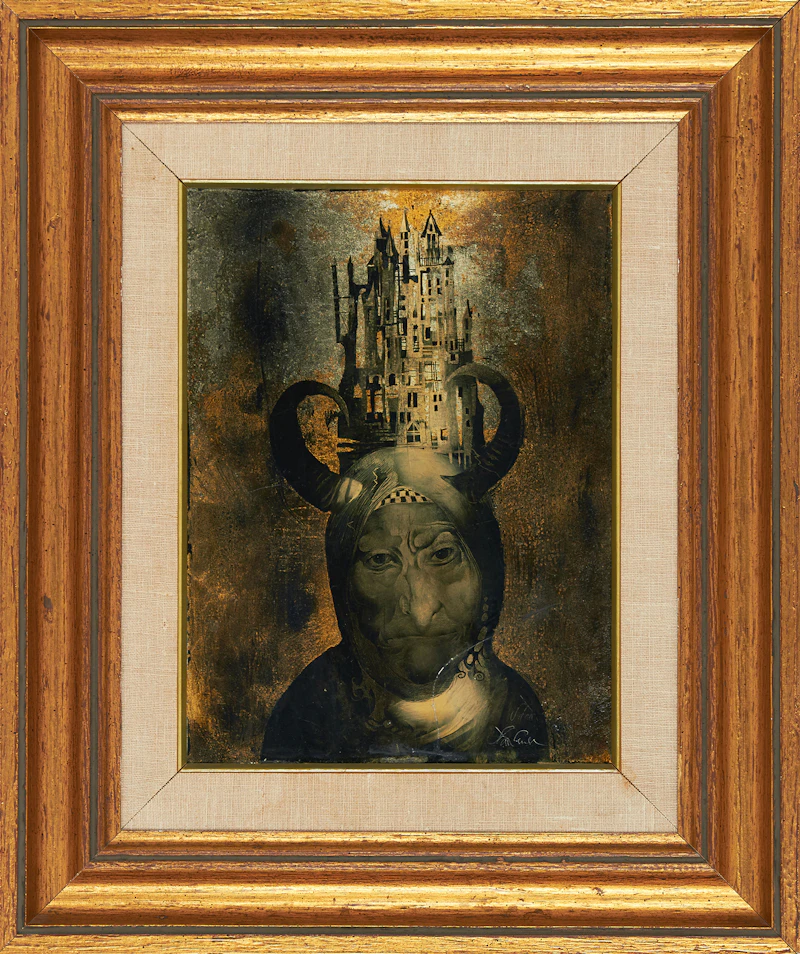 Endre Szàsz, Iron Castle, mixed media on styrene sheet - view 2