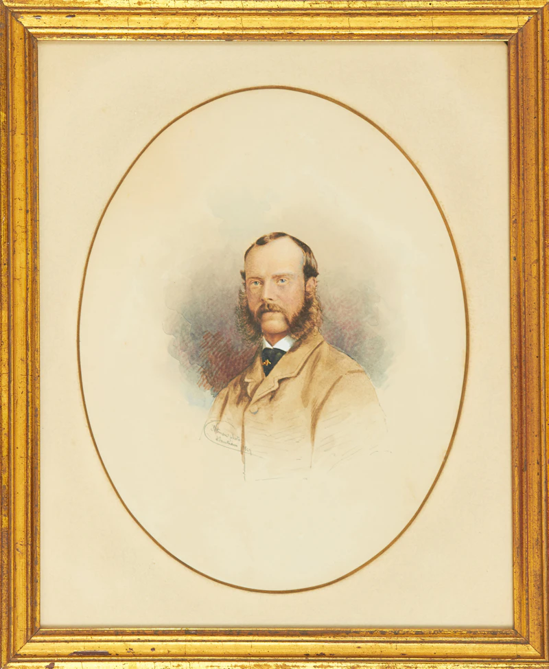 Notman and Sandham, A Pair of Portraits, hand-coloured photographs, 1869 - view 2