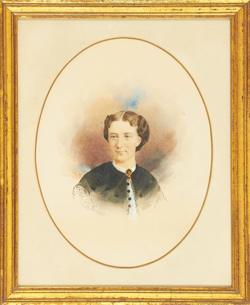 Notman and Sandham, A Pair of Portraits, hand-coloured photographs, 1869 - view 3