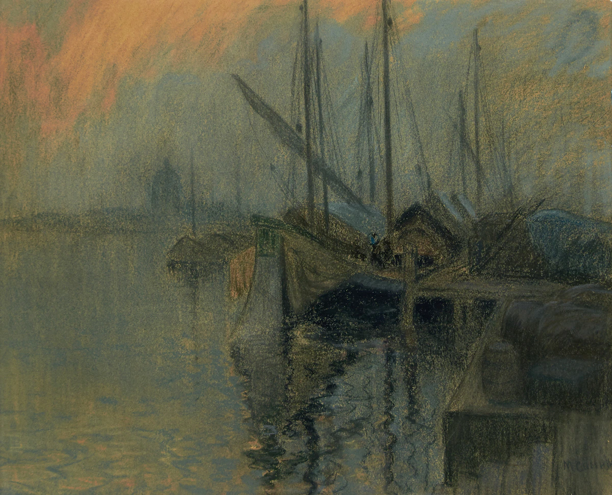 Maurice Galbraith Cullen, Venice Harbour, pastel