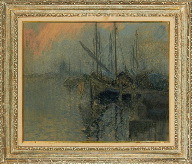 Maurice Galbraith Cullen, Venice Harbour, pastel - view 2