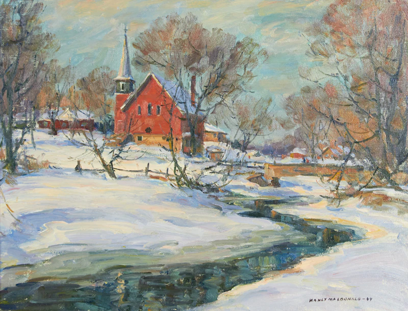 Unionville Church in Winter by Manly Edward MacDonald