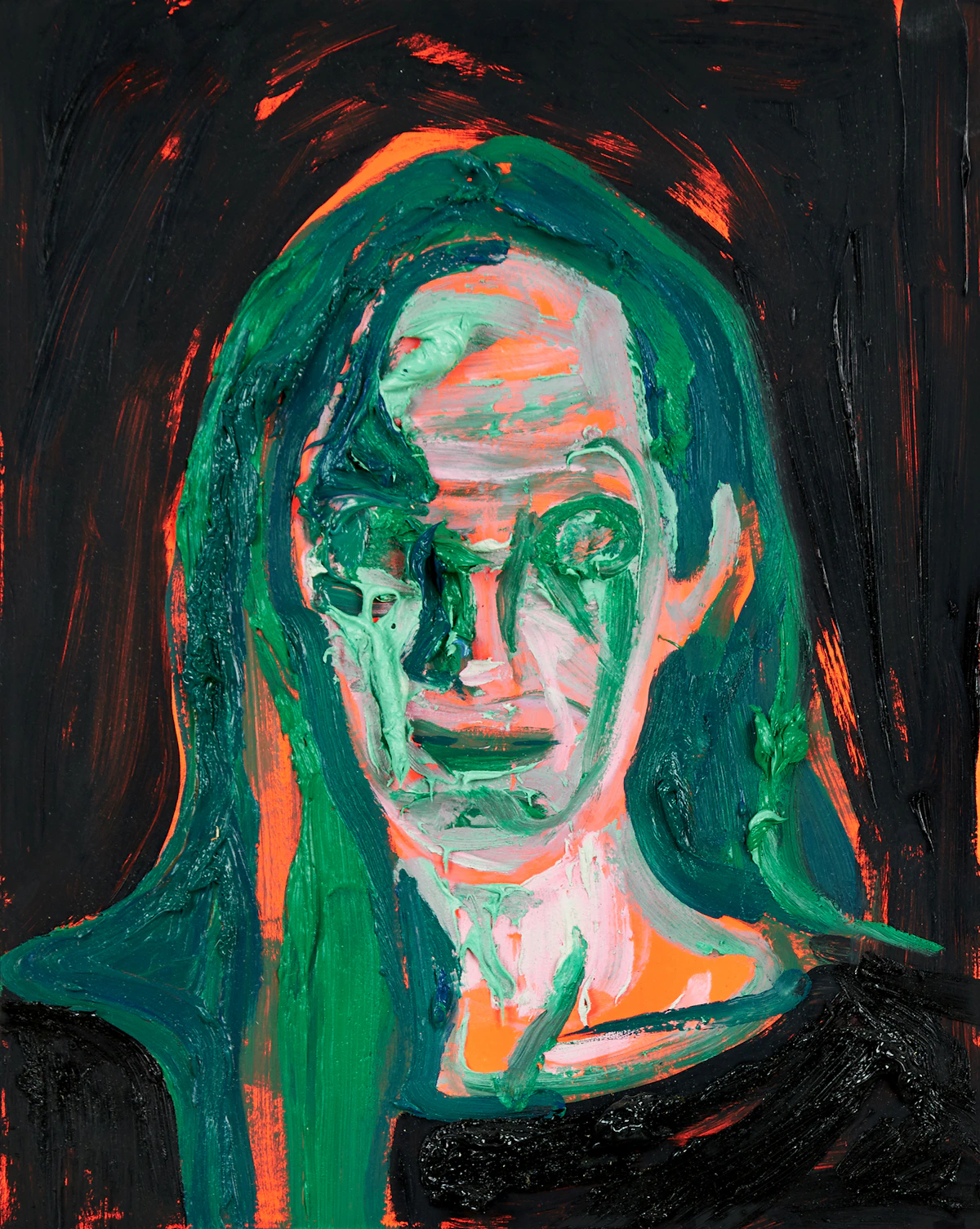 Kim Dorland, Untitled (Lori), oil and acrylic on wood panel