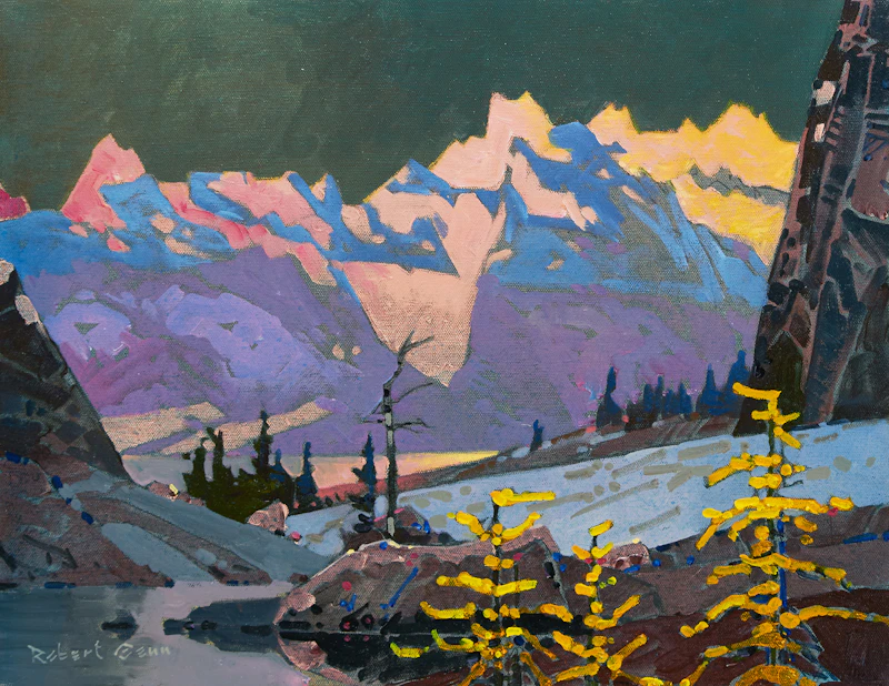 Alpenglow From Rocky Point Ridge by Robert Genn