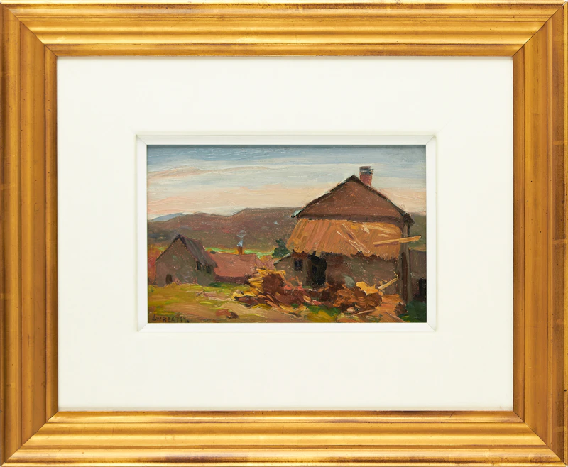 John William Beatty, Small Village in Countryside, oil on board - view 2