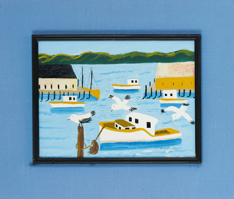 Maud Lewis, Digby Harbour, oil on board - view 2