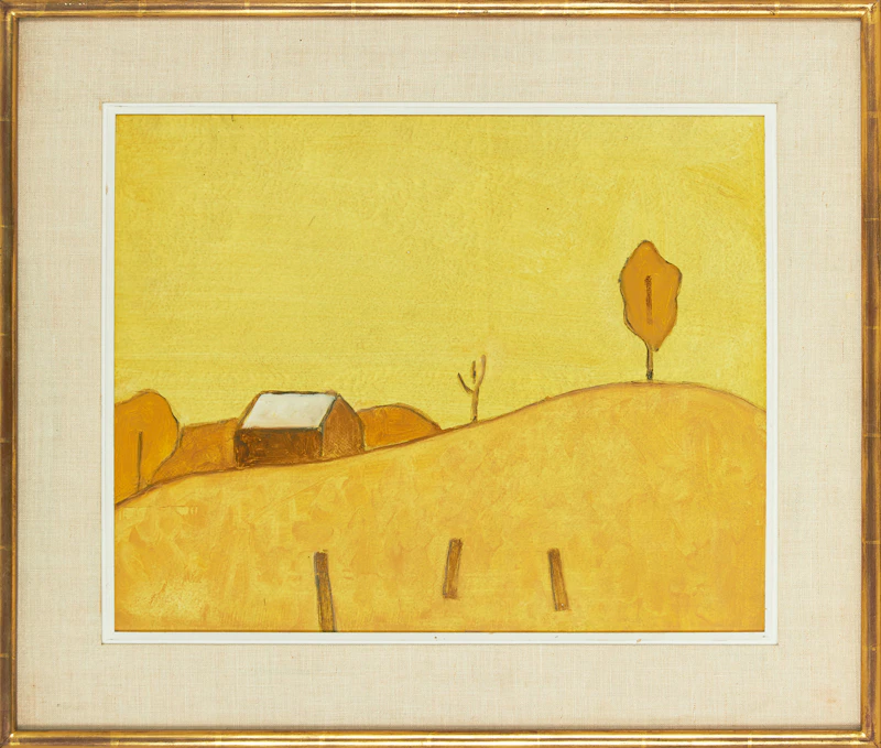 Barker Fairley, Hilltop Tree, oil on board, 1978 - view 2