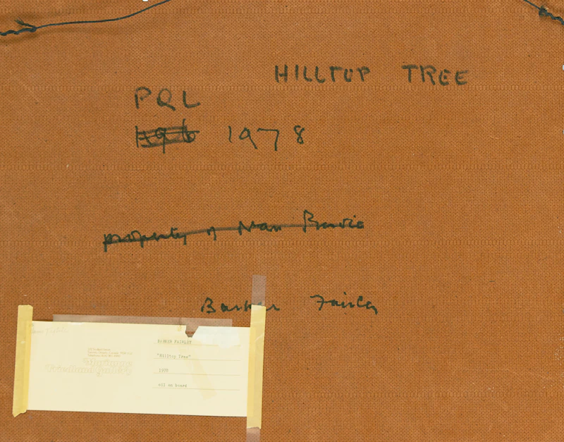 Barker Fairley, Hilltop Tree, oil on board, 1978 - view 3