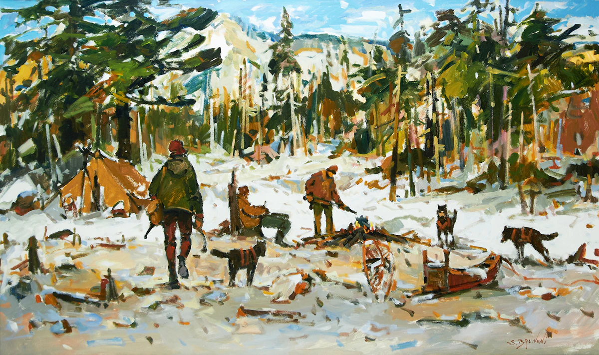 Serge Brunoni, Goûte à Boive, oil on canvas
