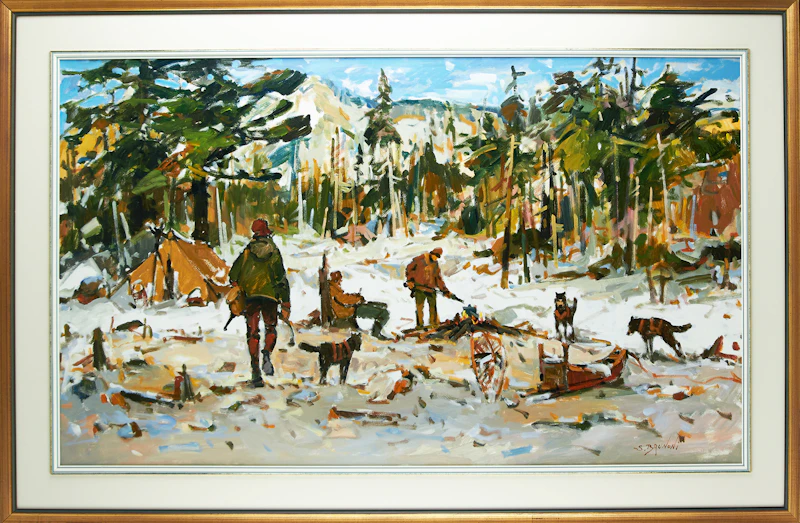 Serge Brunoni, Goûte à Boive, oil on canvas - view 2