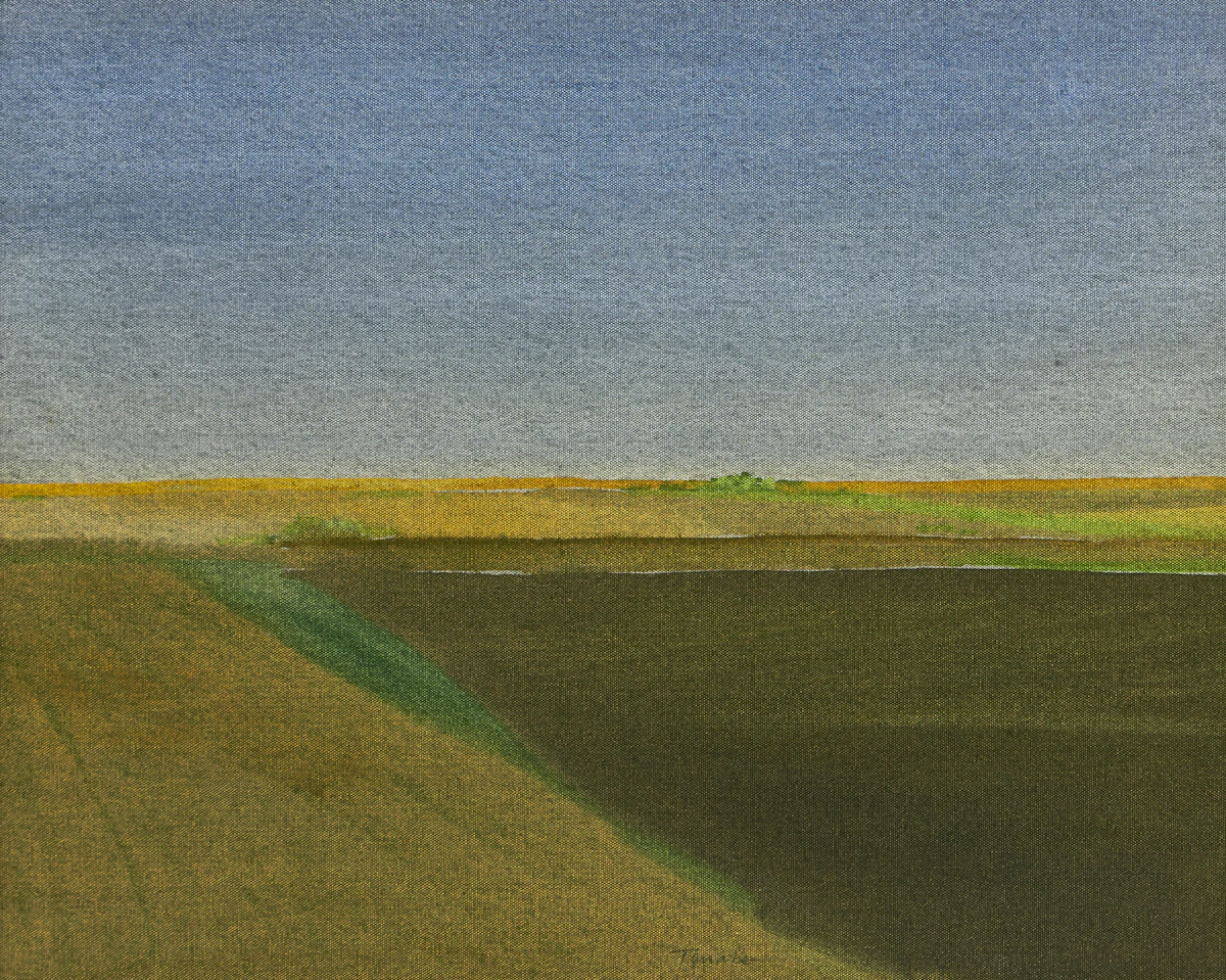 Takao Tanabe, Landscape, acrylic on canvas laid down on board